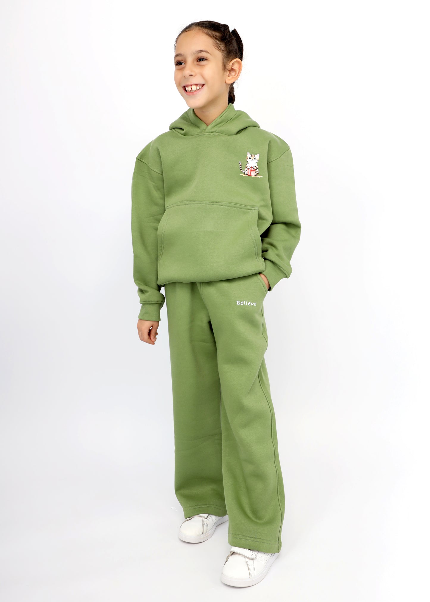 Christmas Cat OLIVE GREEN SET